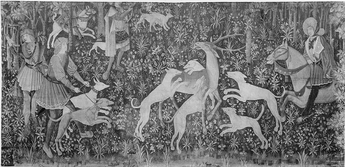 The Stag at Bay (From Incidents in a Stag Hunt), Wool warp, wool wefts, South Netherlandish