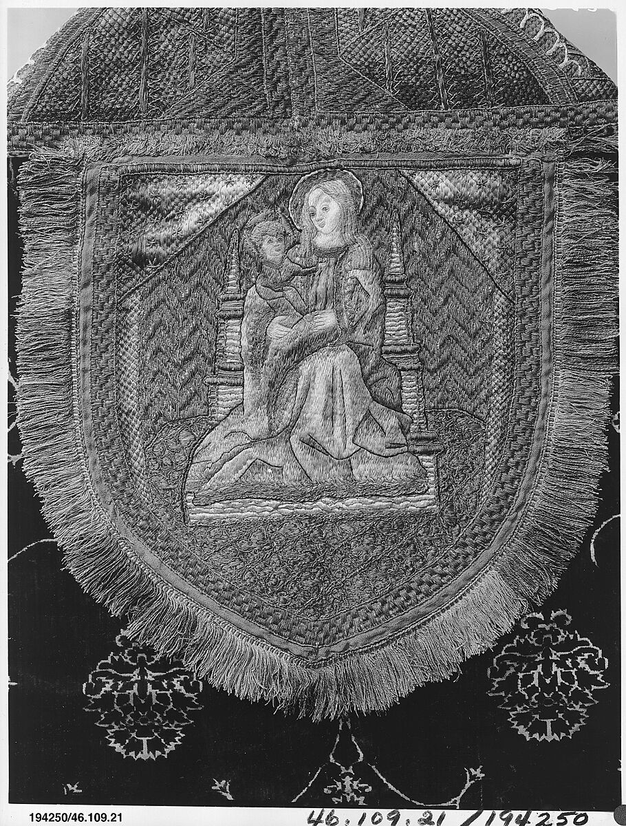 Cope, silk and metal thread on silk, Italian