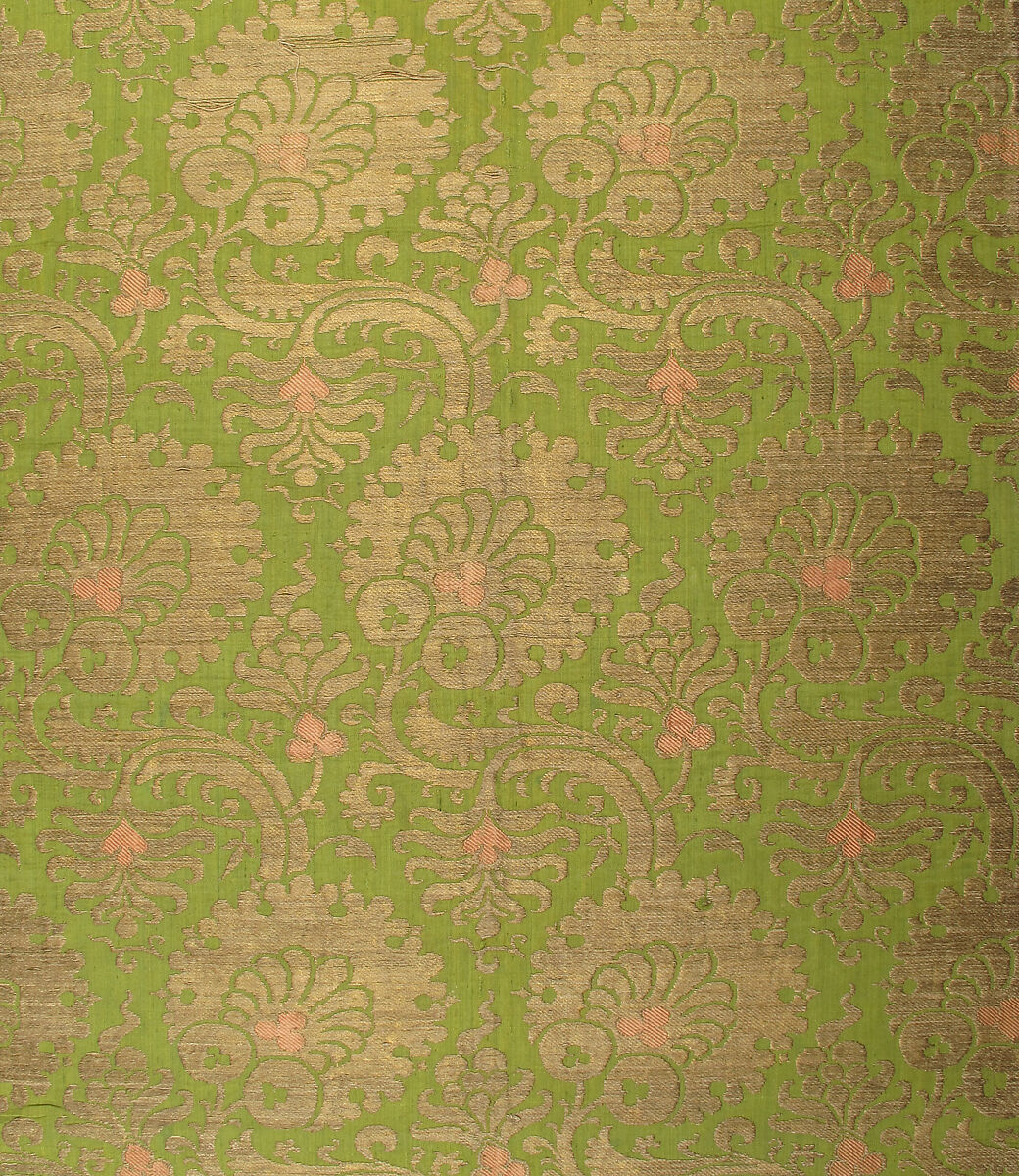 Textile, Brocade, Silk and metal thread, Italian