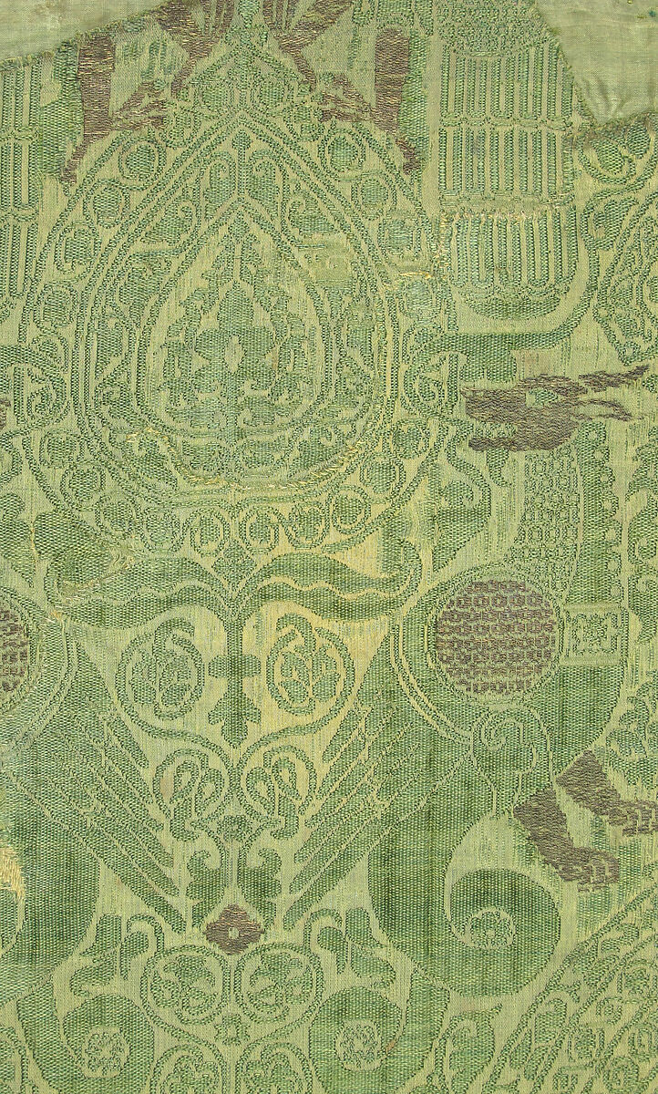 Textile with Brocade, Silk, metal thread, Spanish or Italian