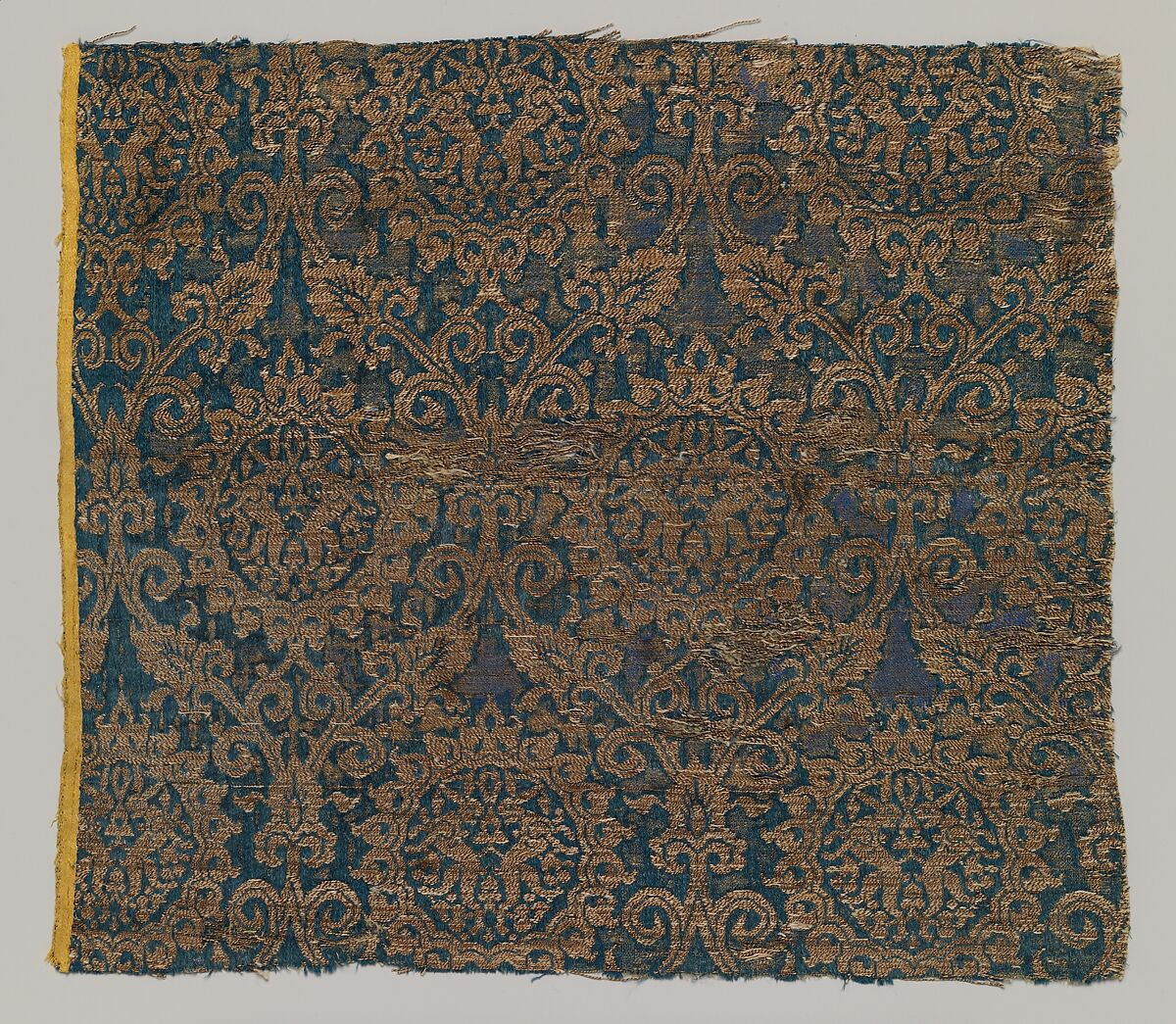 Textile with Brocade, Silk, metal thread, Egyptian 