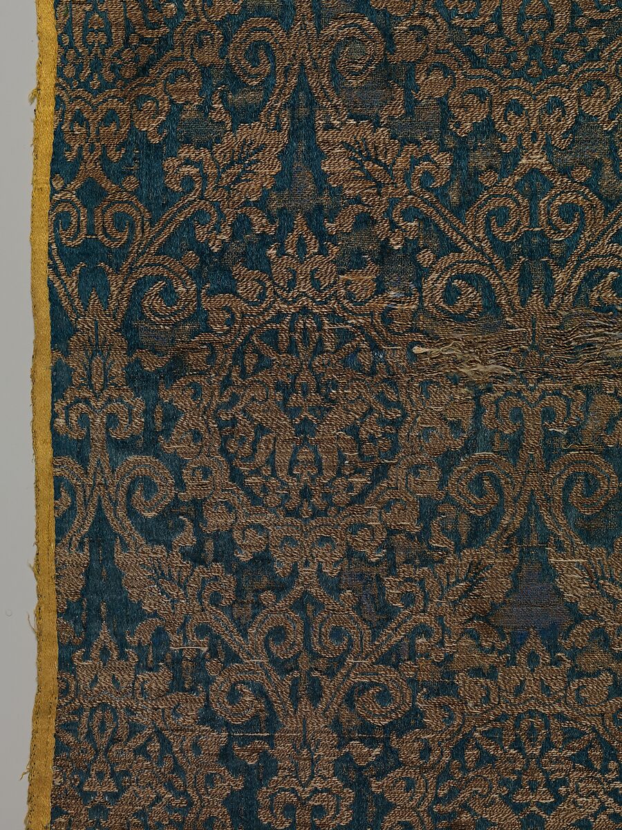 Textile with Brocade, Silk, metal thread, Egyptian