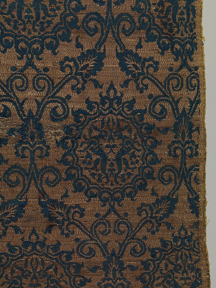 Textile with Brocade, Silk, metal thread, Egyptian