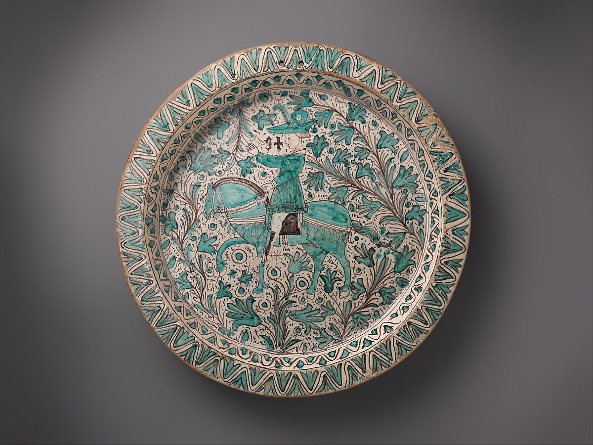 Large Dish, Tin-glazed earthenware, Italian 