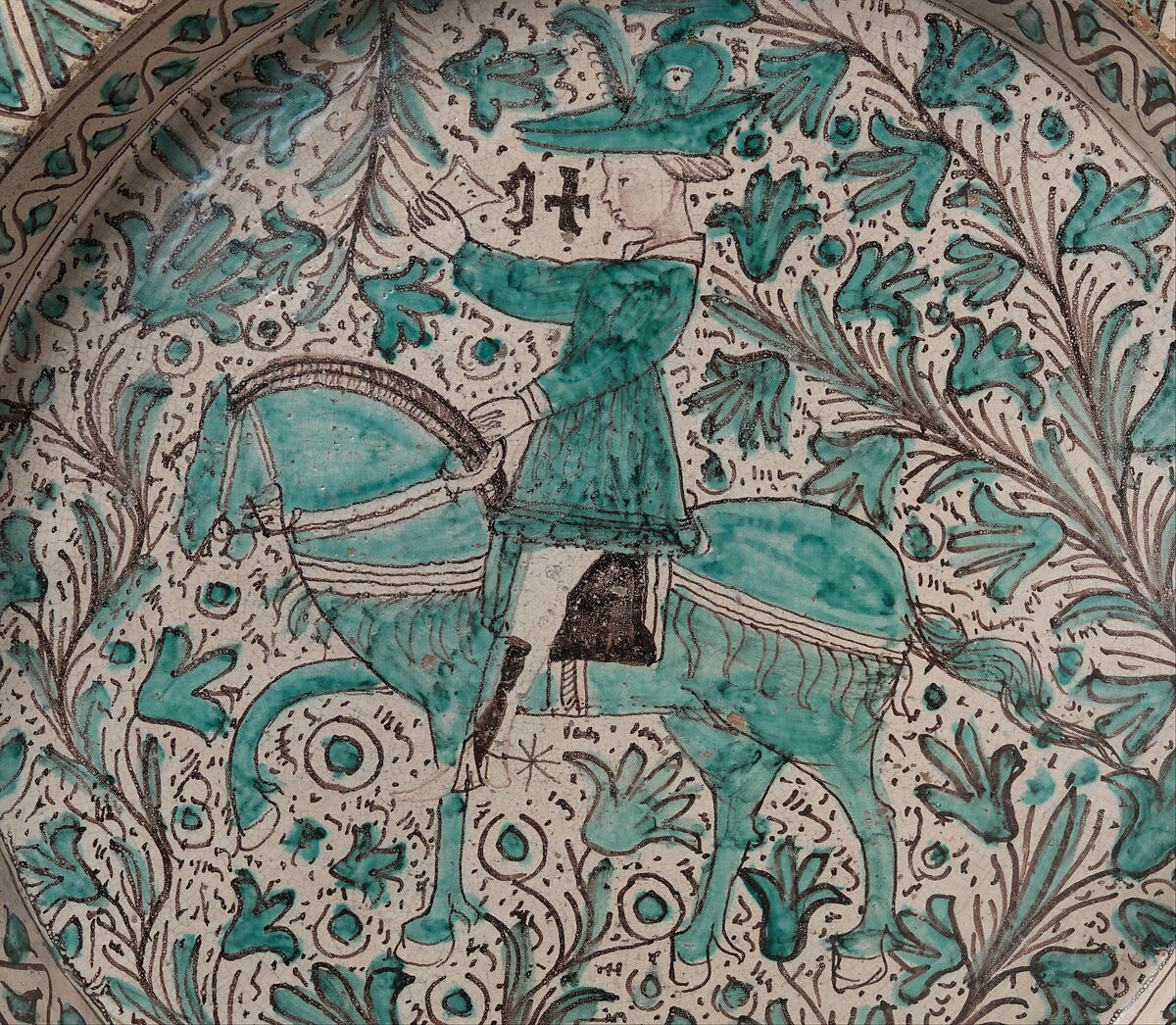 Large Dish, Tin-glazed earthenware, Italian