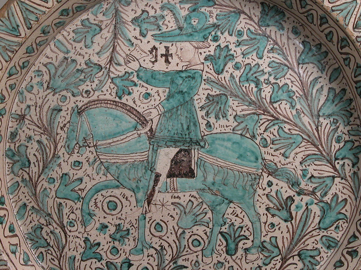 Large Dish, Tin-glazed earthenware, Italian