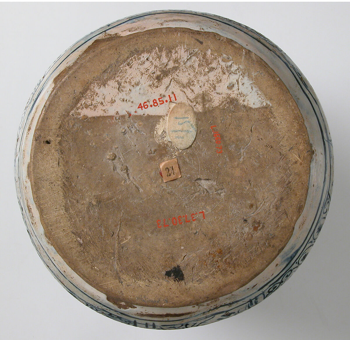 Pharmacy Jar, Tin-glazed earthenware, Italian