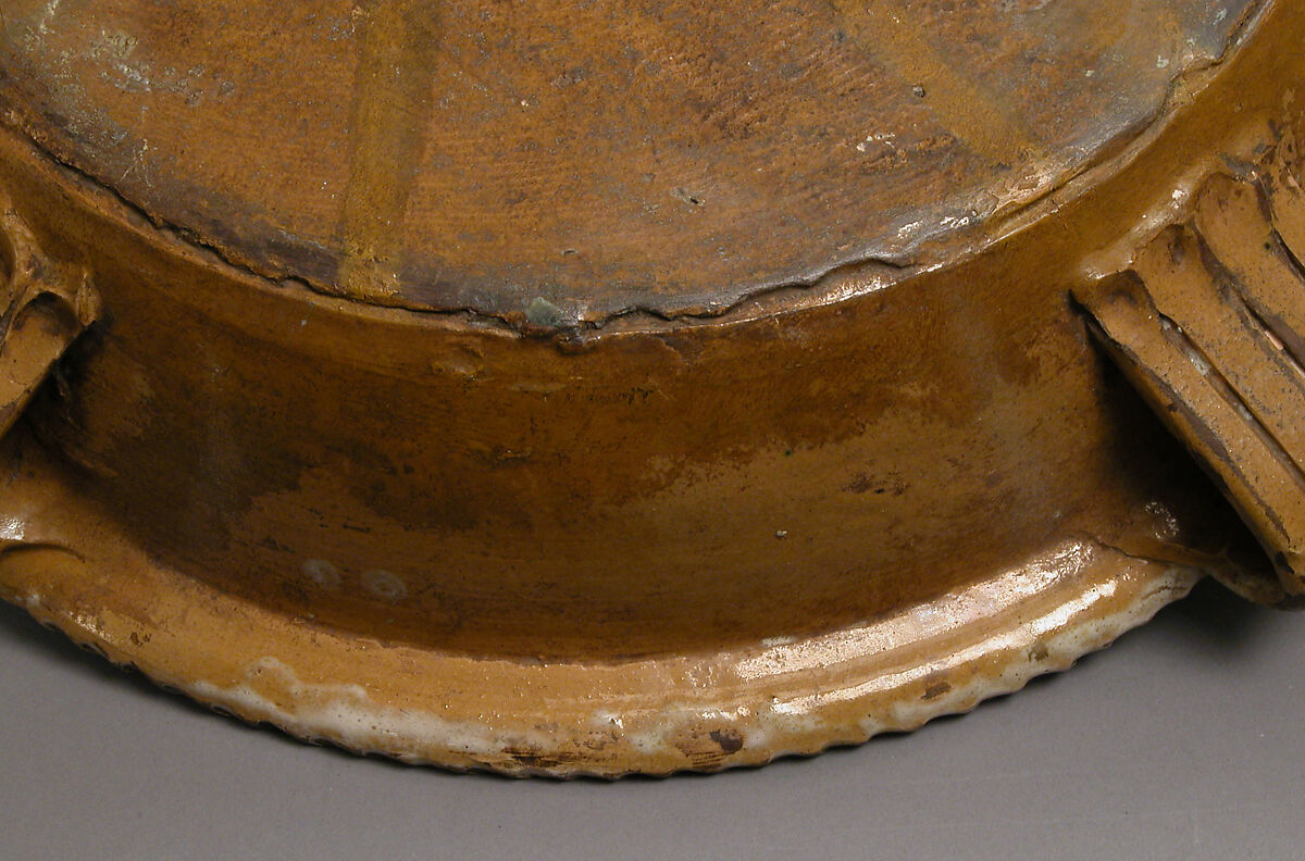 Dish with Lion, Tin-glazed earthenware, Italian