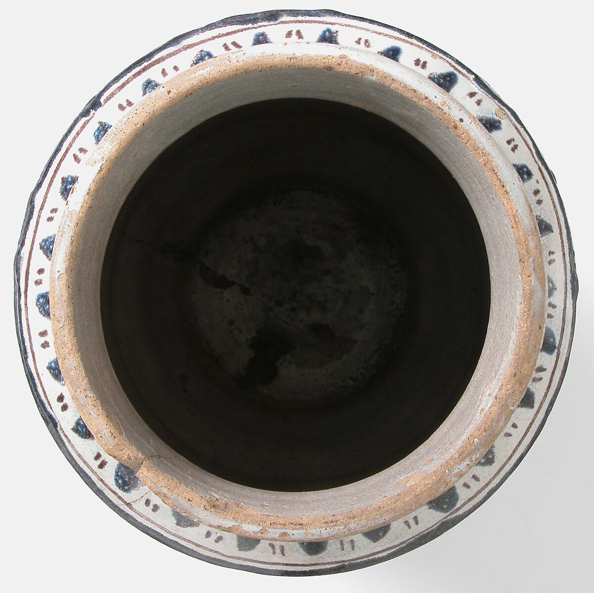 Pharmacy Jar, Tin-glazed earthenware, Italian