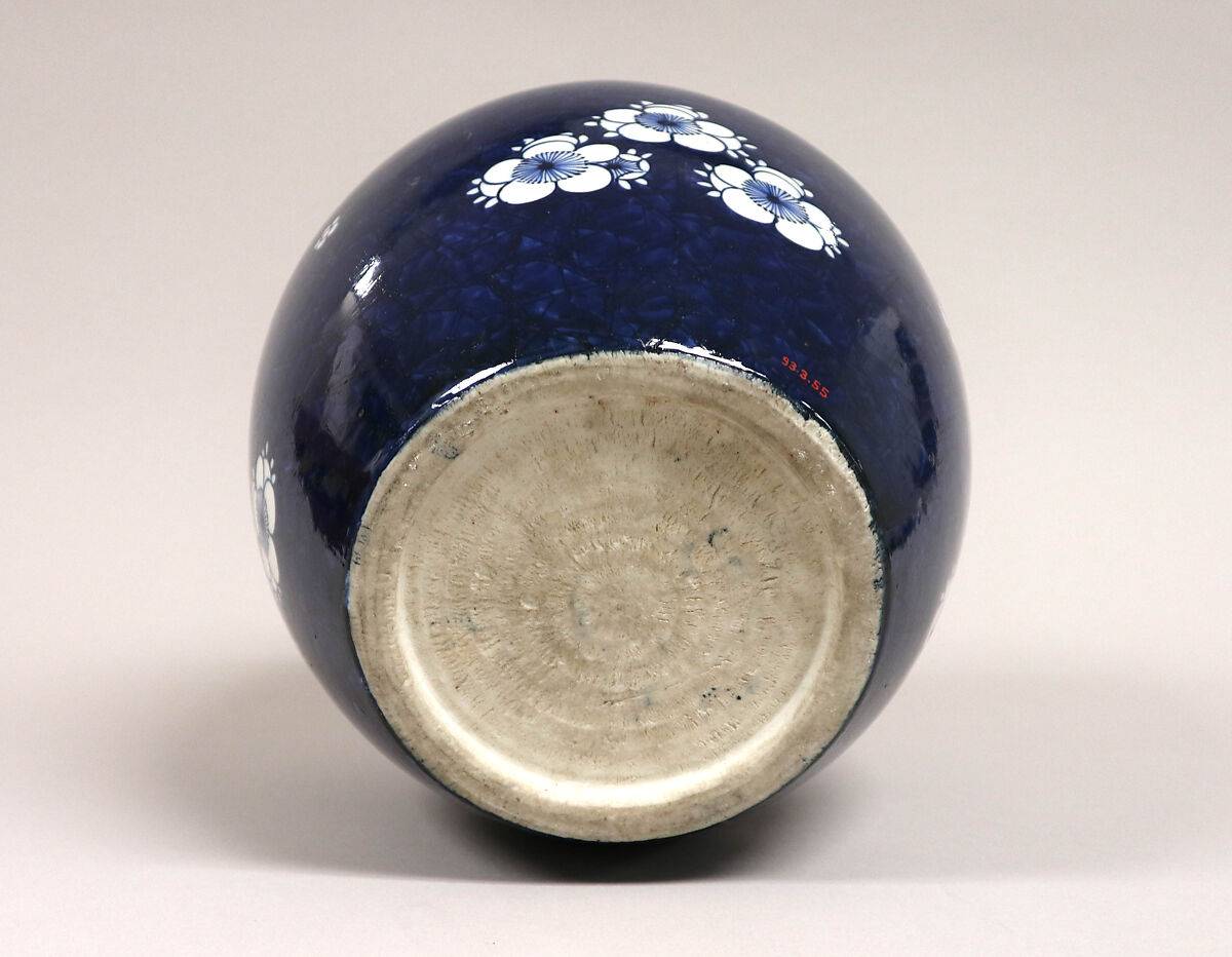 Jar, White porcelain decorated under the glaze, Japan