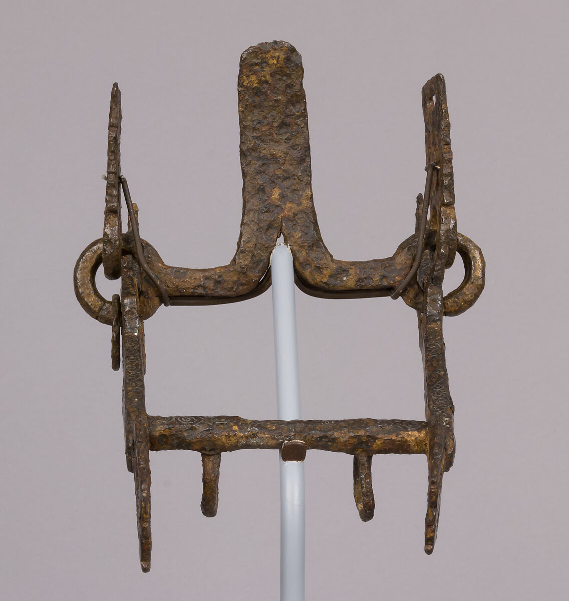Horse Bit, Iron inlaid with copper alloy, gold, and silver, Visigothic or Byzantine