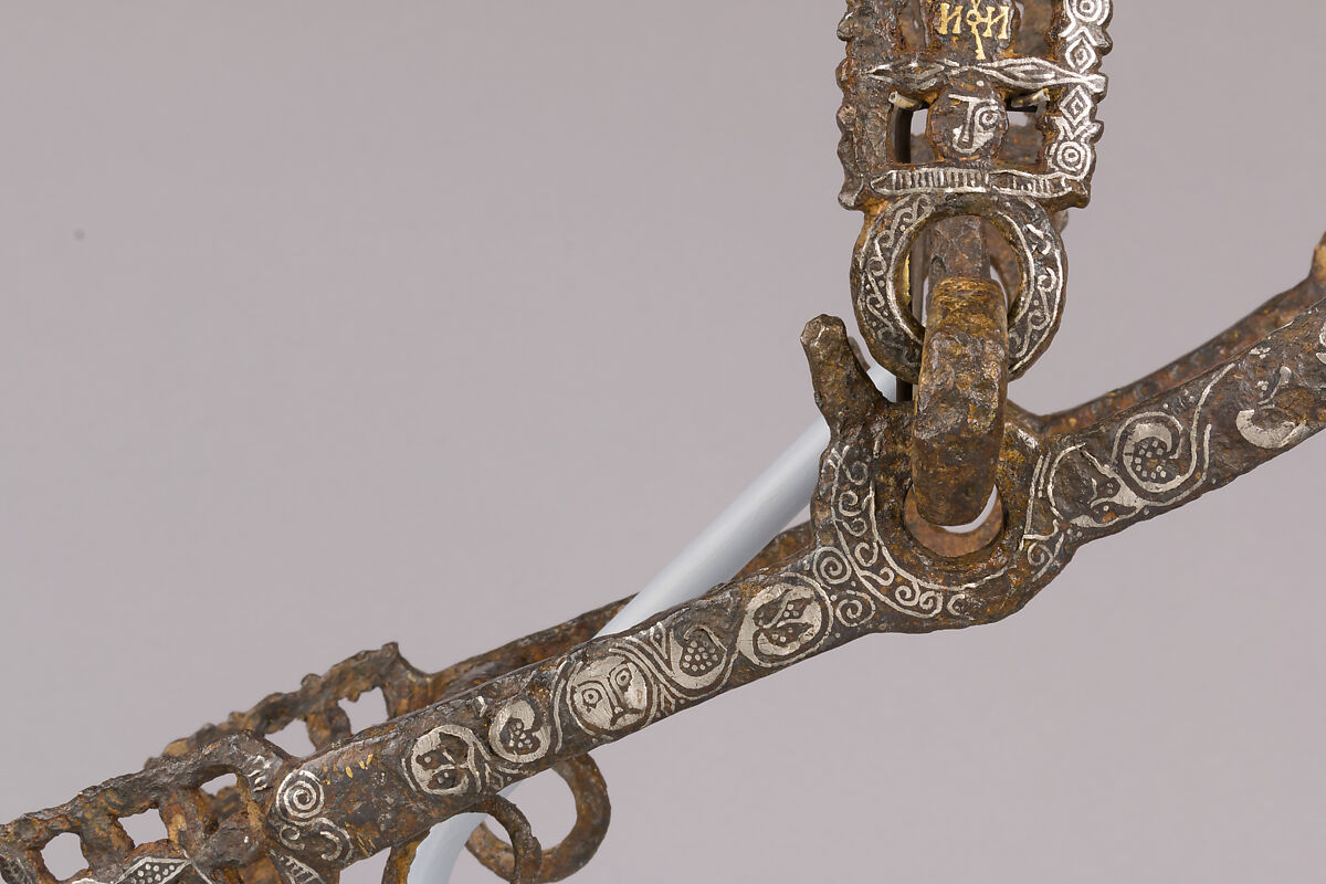 Horse Bit, Iron inlaid with copper alloy, gold, and silver, Visigothic or Byzantine