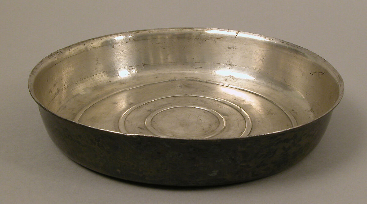 Silver Dish, Silver, Late Roman 