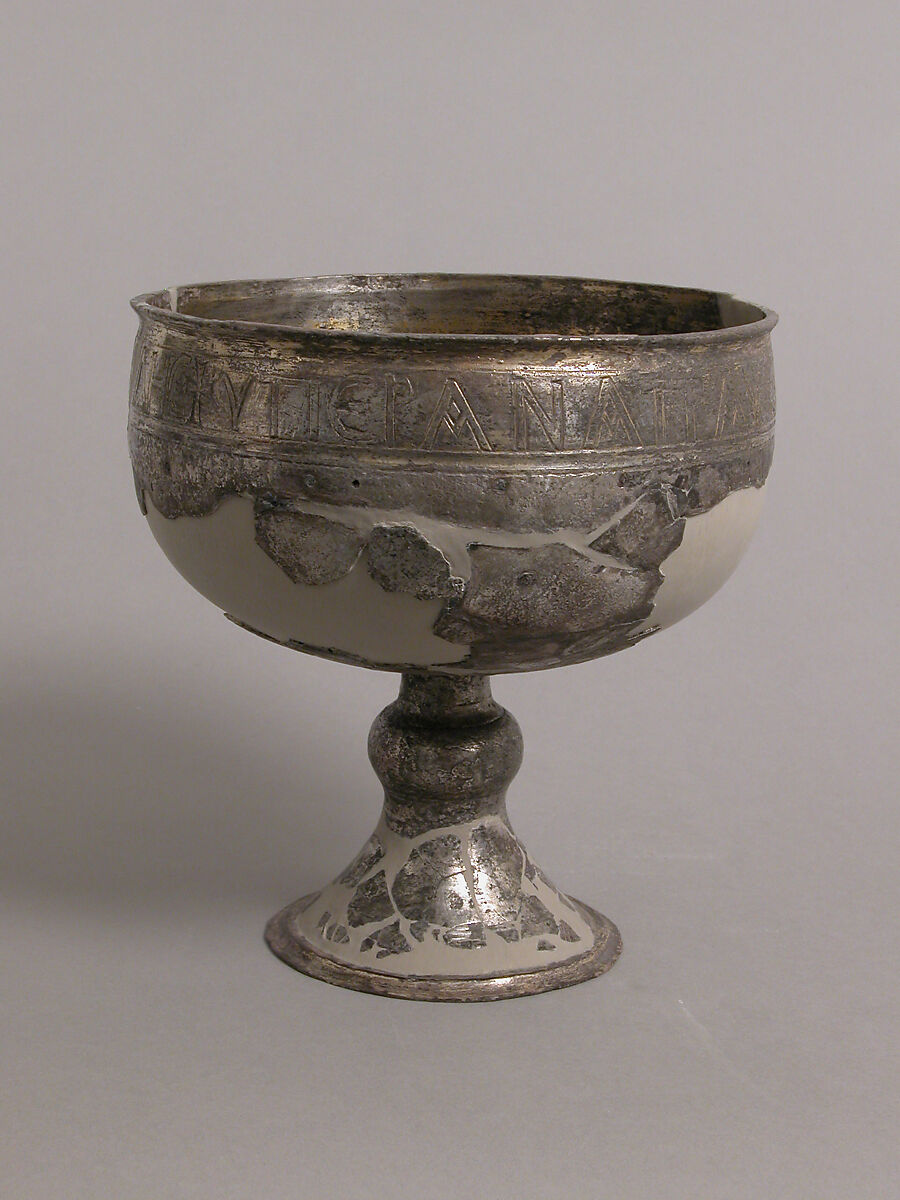 Chalice, Silver, parcel gilt, Syrian 