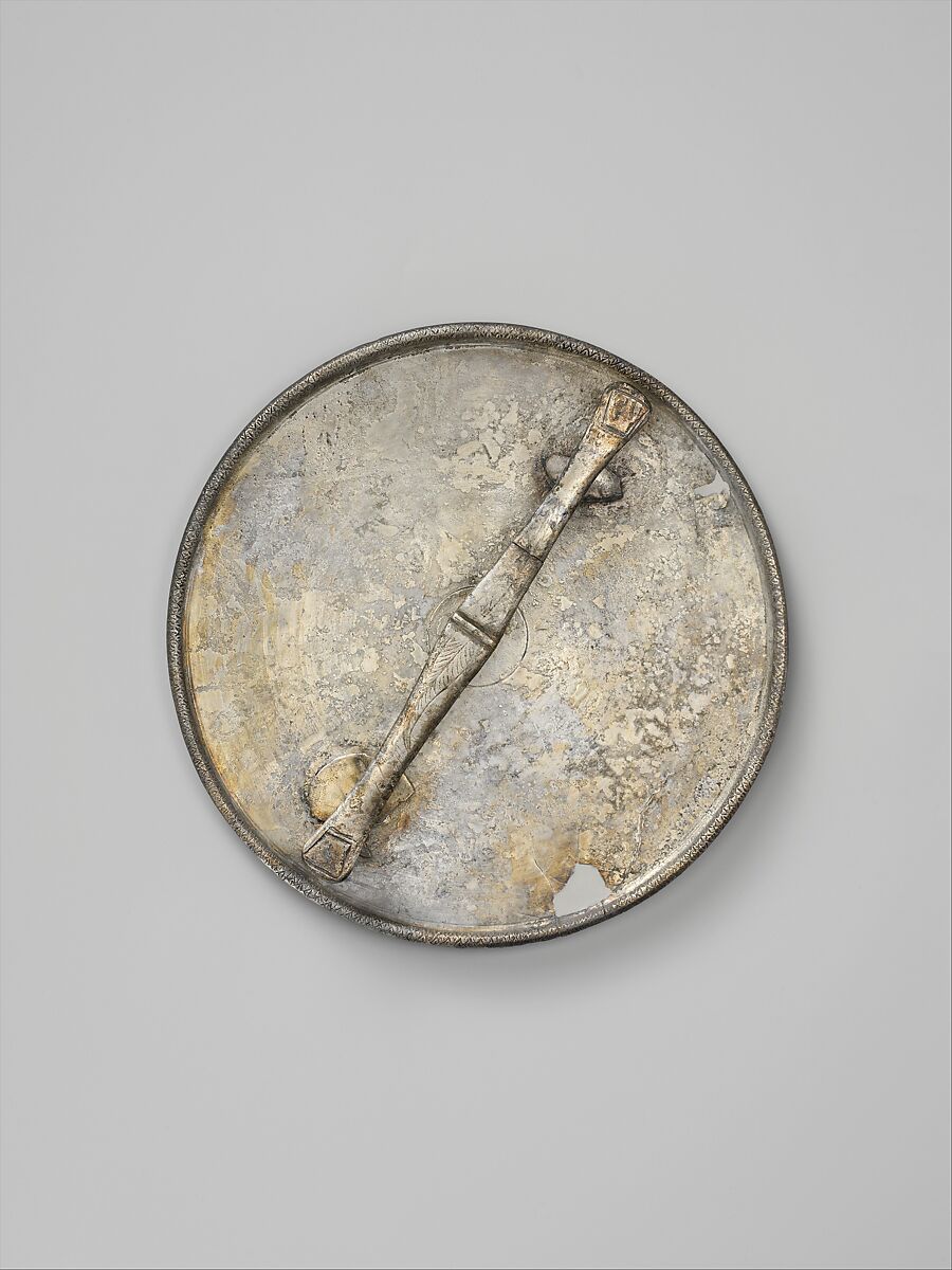 Mirror with Handle, Silver, Syrian 