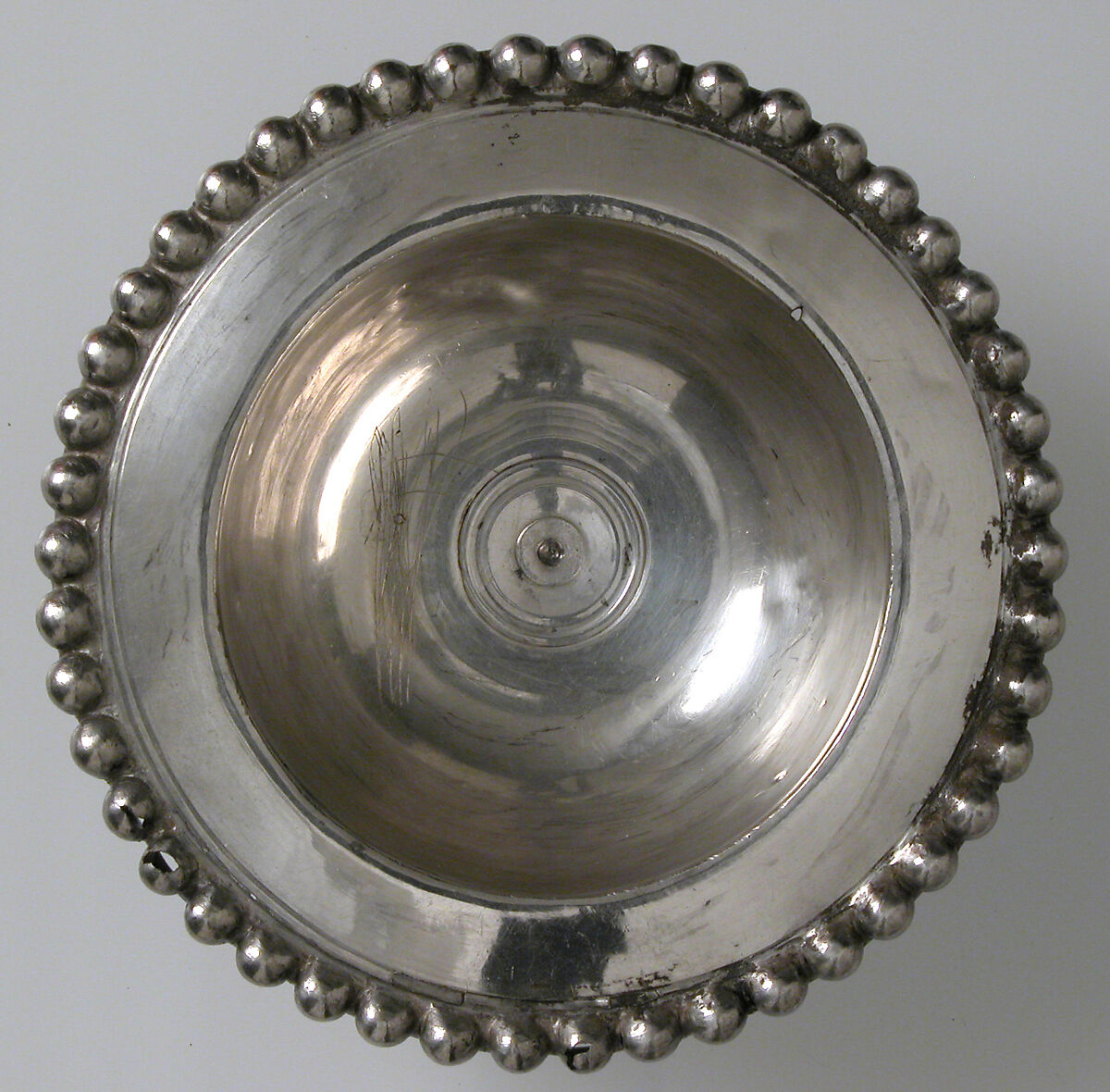 Bowl with Beaded Rim, Silver, Byzantine