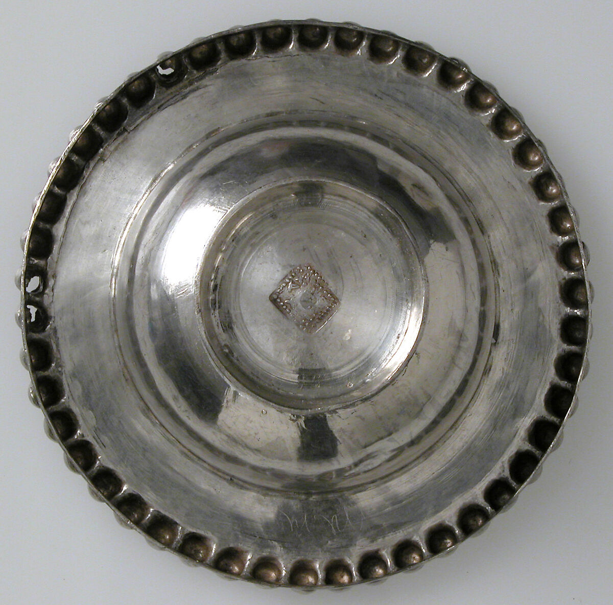 Bowl with Beaded Rim, Silver, Byzantine