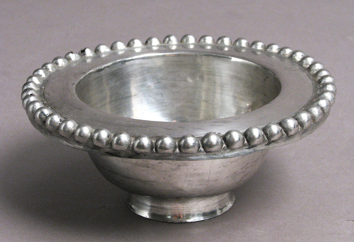 Bowl with Beaded Rim, Silver, Byzantine 