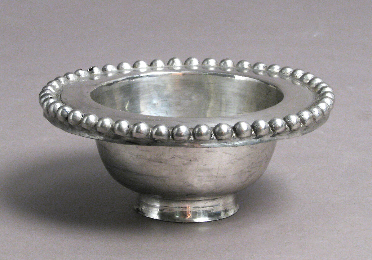 Bowl with Beaded Rim, Silver, Byzantine