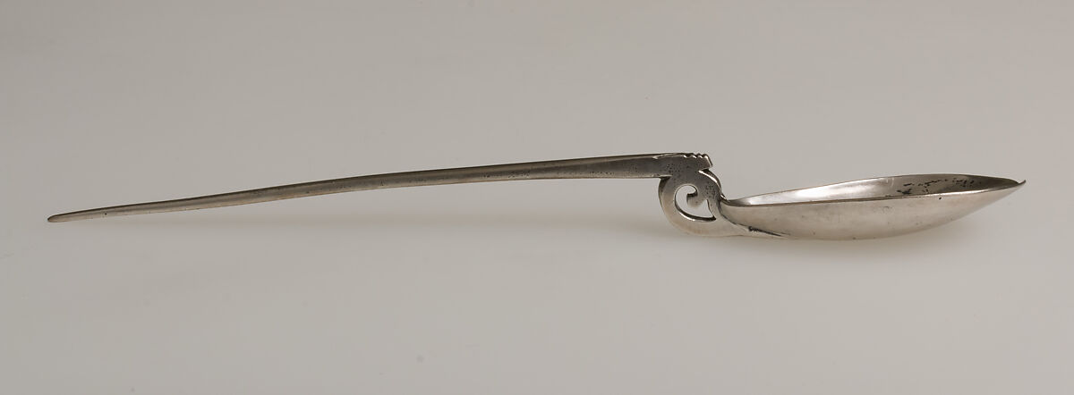 Spoon with Christian Inscription, Silver, Byzantine