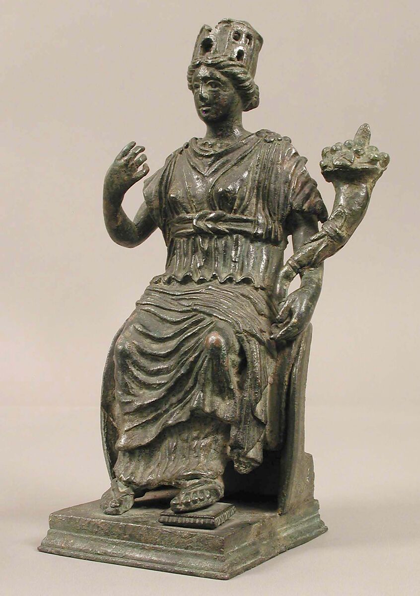 Statuette of the Personification of a City, Copper alloy, Late Roman or Byzantine