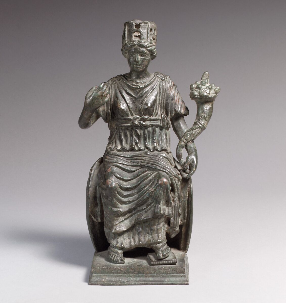Statuette of the Personification of a City, Copper alloy, Late Roman or Byzantine 