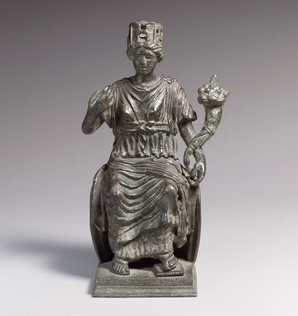 Statuette of the Personification of a City, Copper alloy, Late Roman or Byzantine