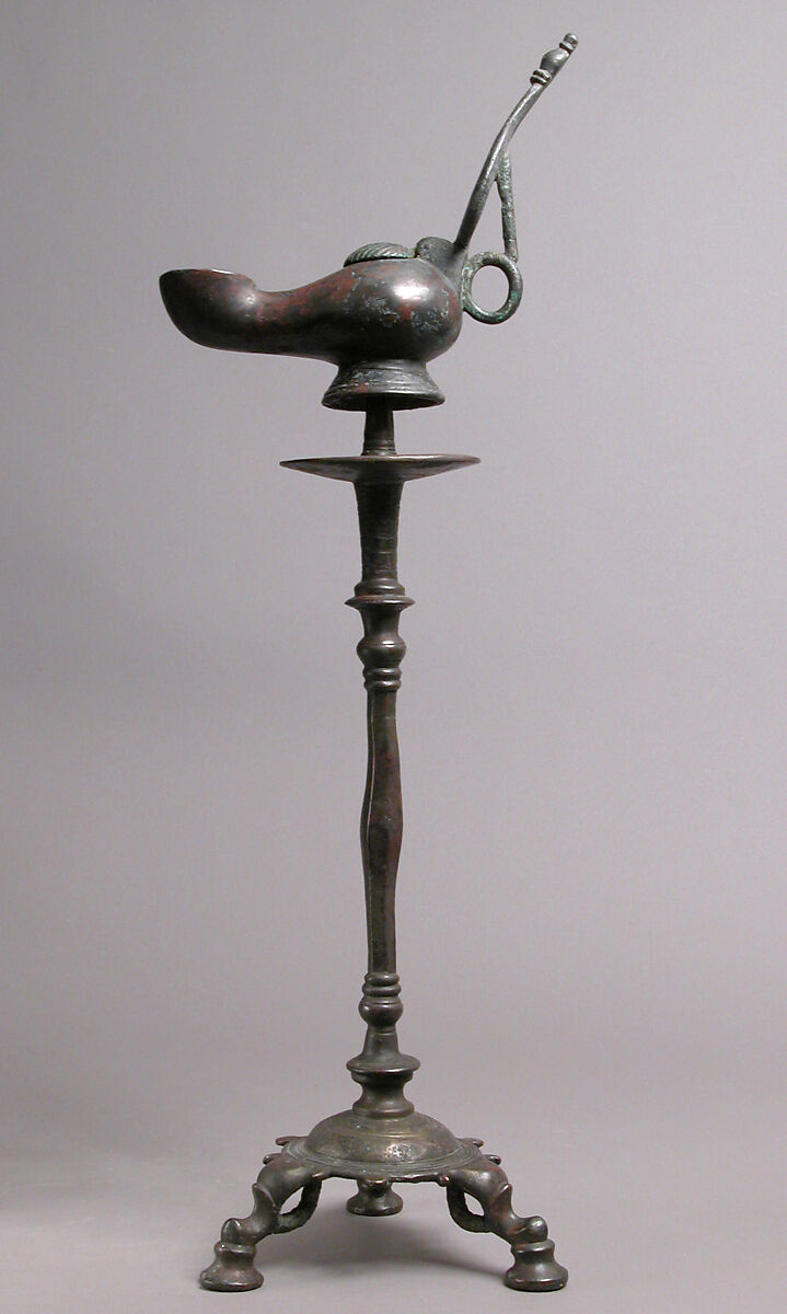 Lamp stand, Bronze, Byzantine