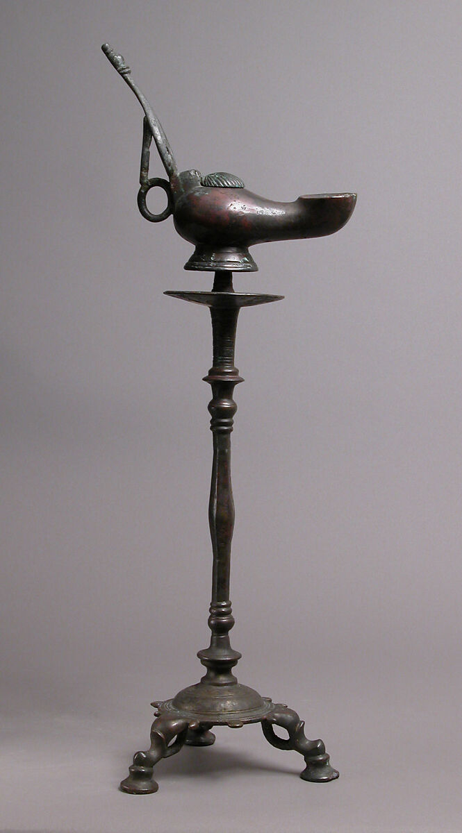 Lamp stand, Bronze, Byzantine