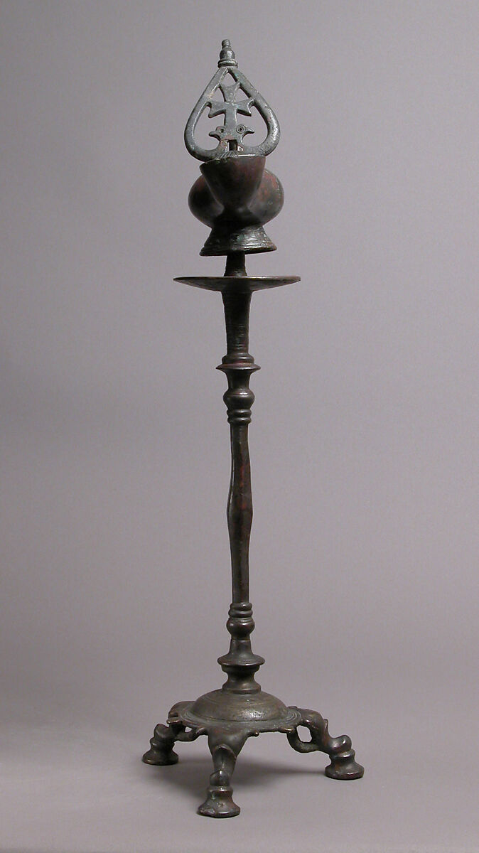 Lamp stand, Bronze, Byzantine