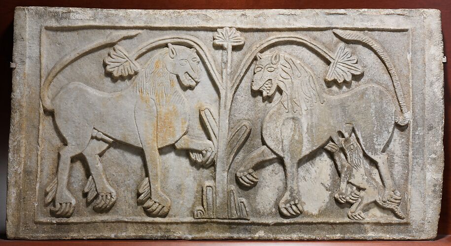 Relief Panel with Lion Family
