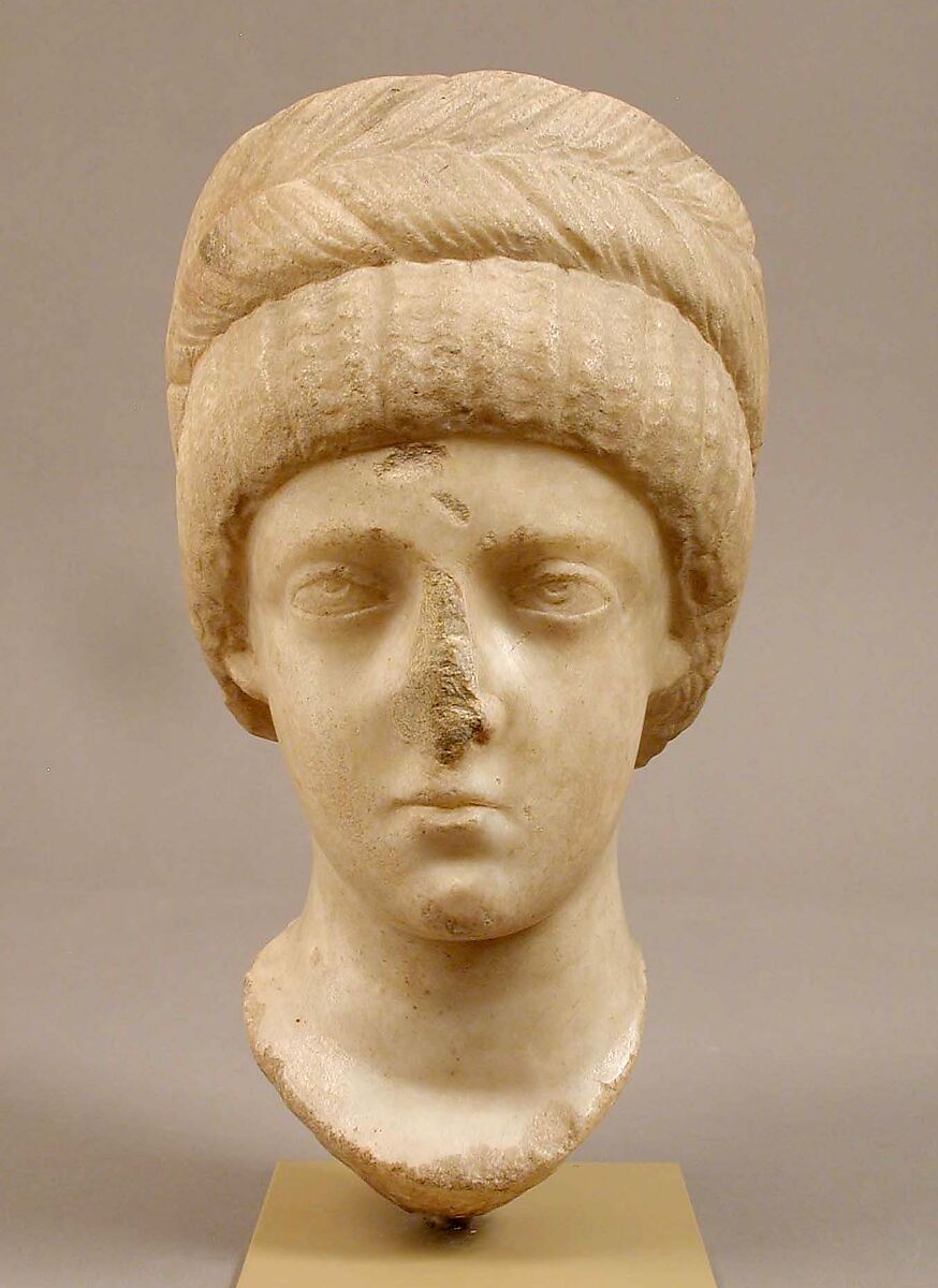 Head, Possibly of Empress Flaccilla, Marble, Byzantine