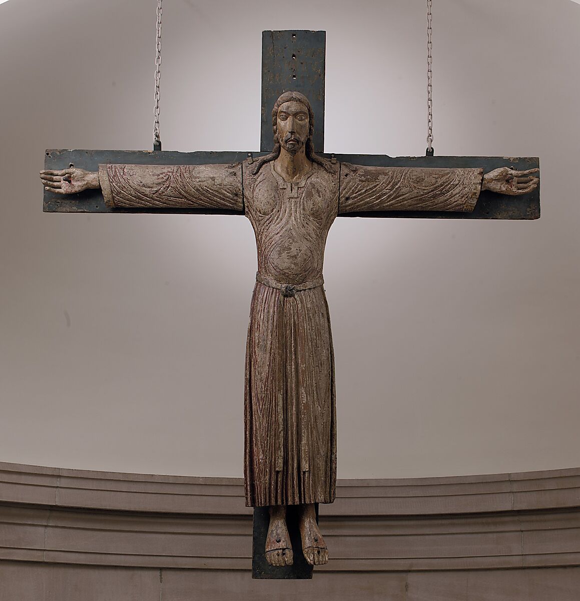 Crucifix, Wood with polychromy, North Italian 