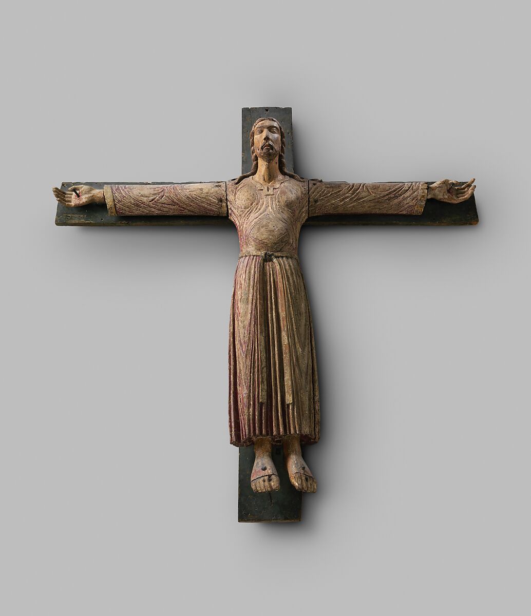 Crucifix, Wood with polychromy, North Italian