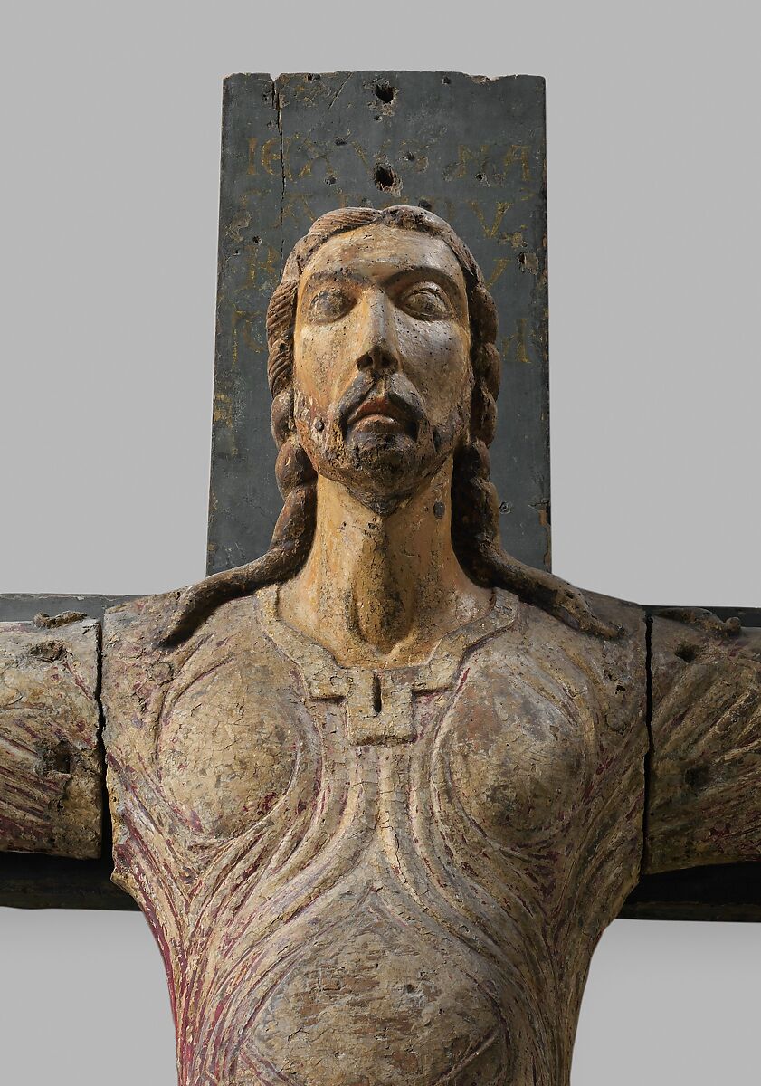 Crucifix, Wood with polychromy, North Italian