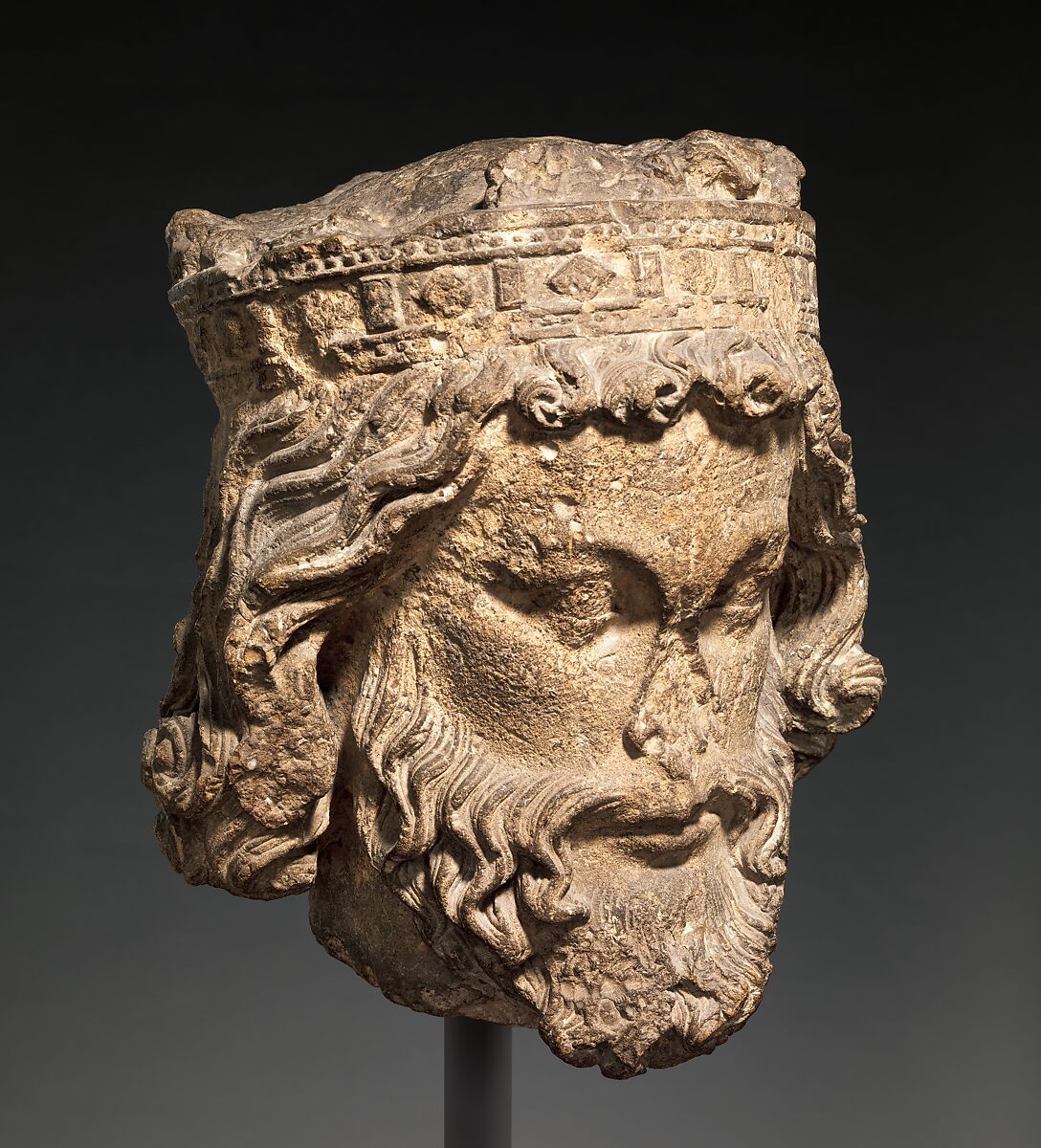 Head of a King, Limestone, French