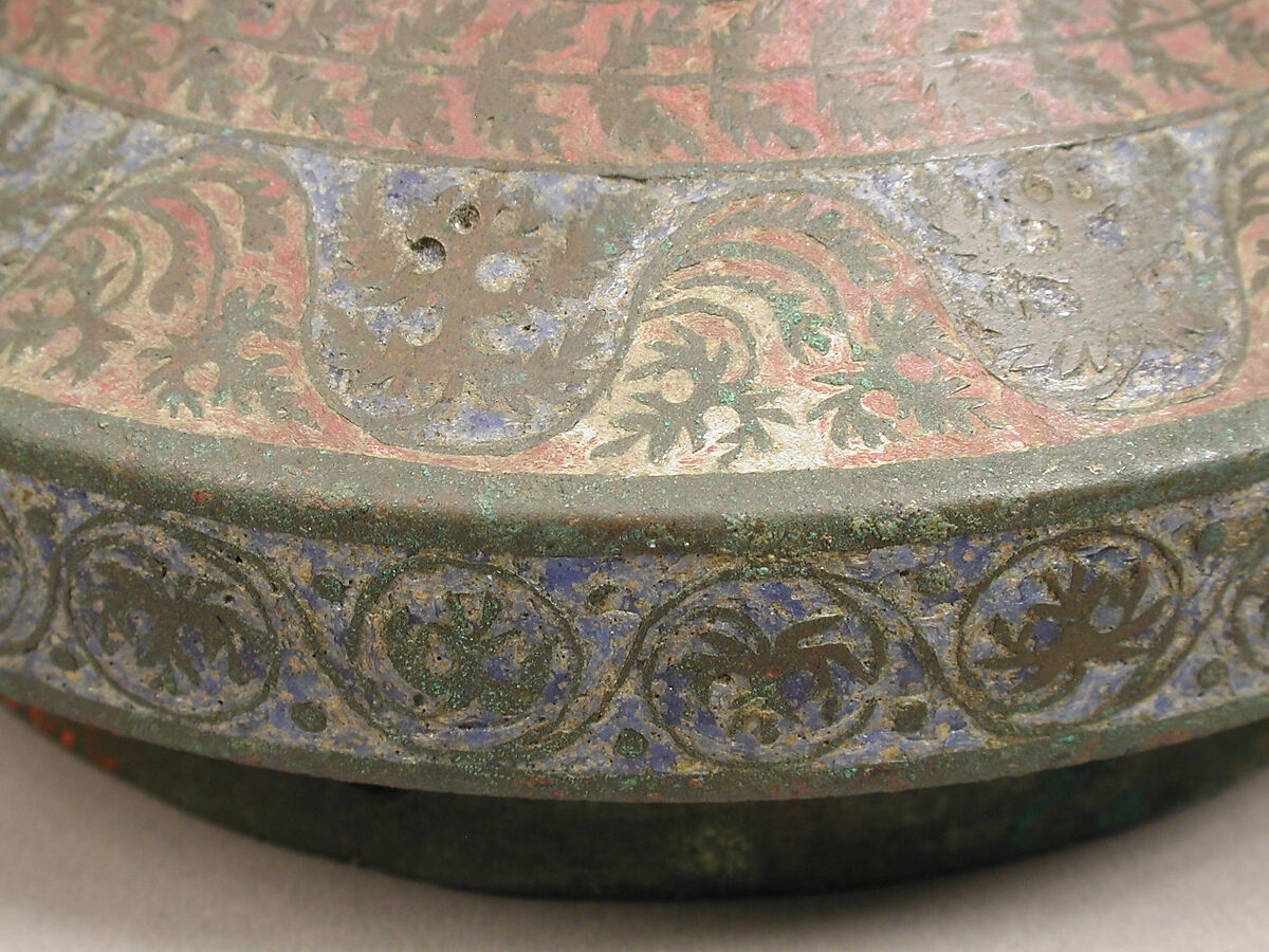 Funnel-Shaped Mount, Champlevé enamel, bronze, Roman