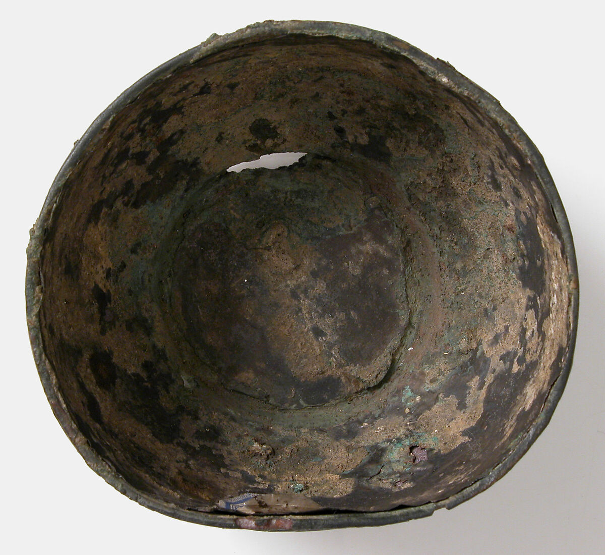 Cup or Bowl, Champlevé enamel, bronze, silver liner and bottom, Roman