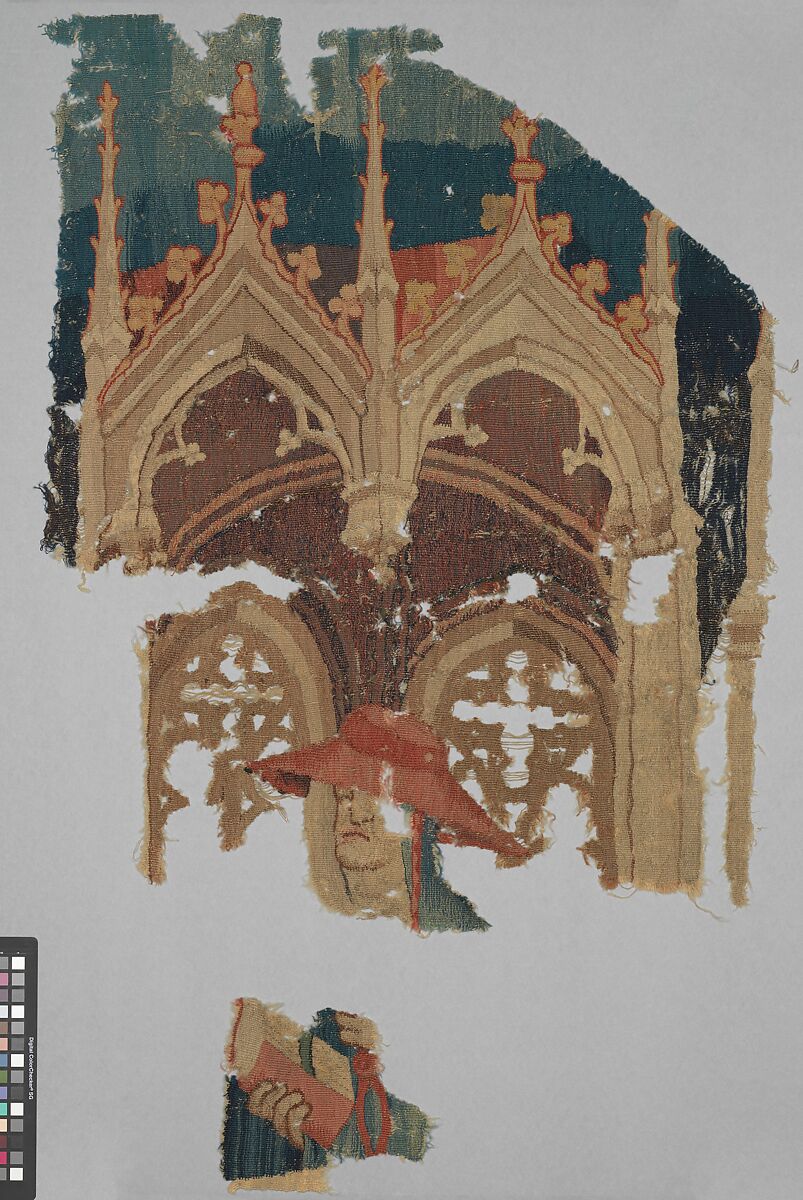 Fragments with Three Cardinals (from the Heroes Tapestries), Wool warp, wool wefts, South Netherlandish