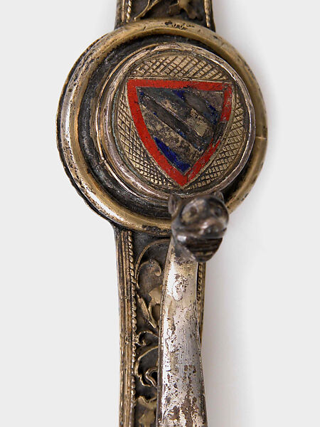 Belt Hook, Workshop of Louis Marcy (Luigi Parmeggiani) (Italian, 1860–1945) (?), Champlevé enamel, silver-gilt, French