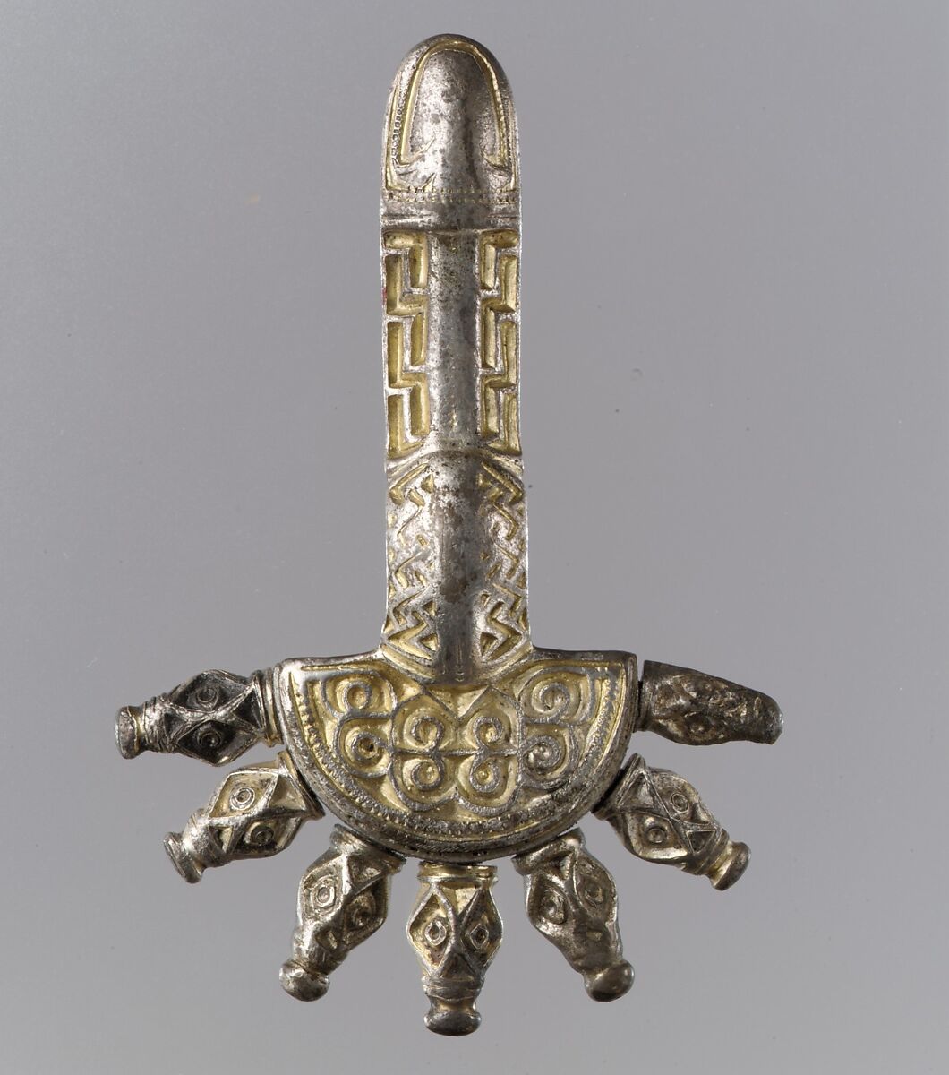 Bow Brooch, Silver-gilt, Alemannic 