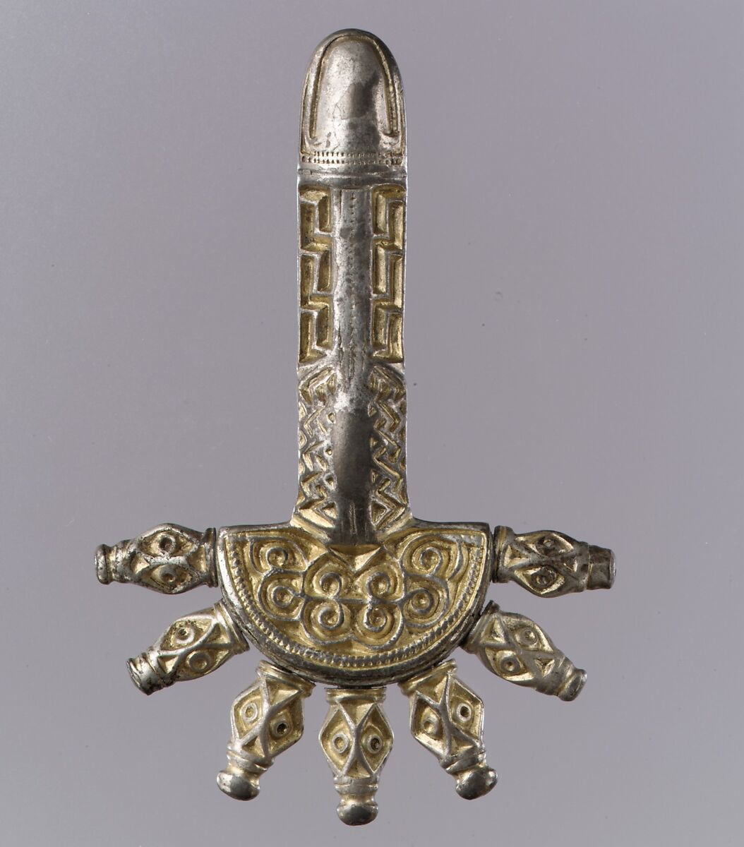 Bow Brooch, Silver-gilt, Alemannic 