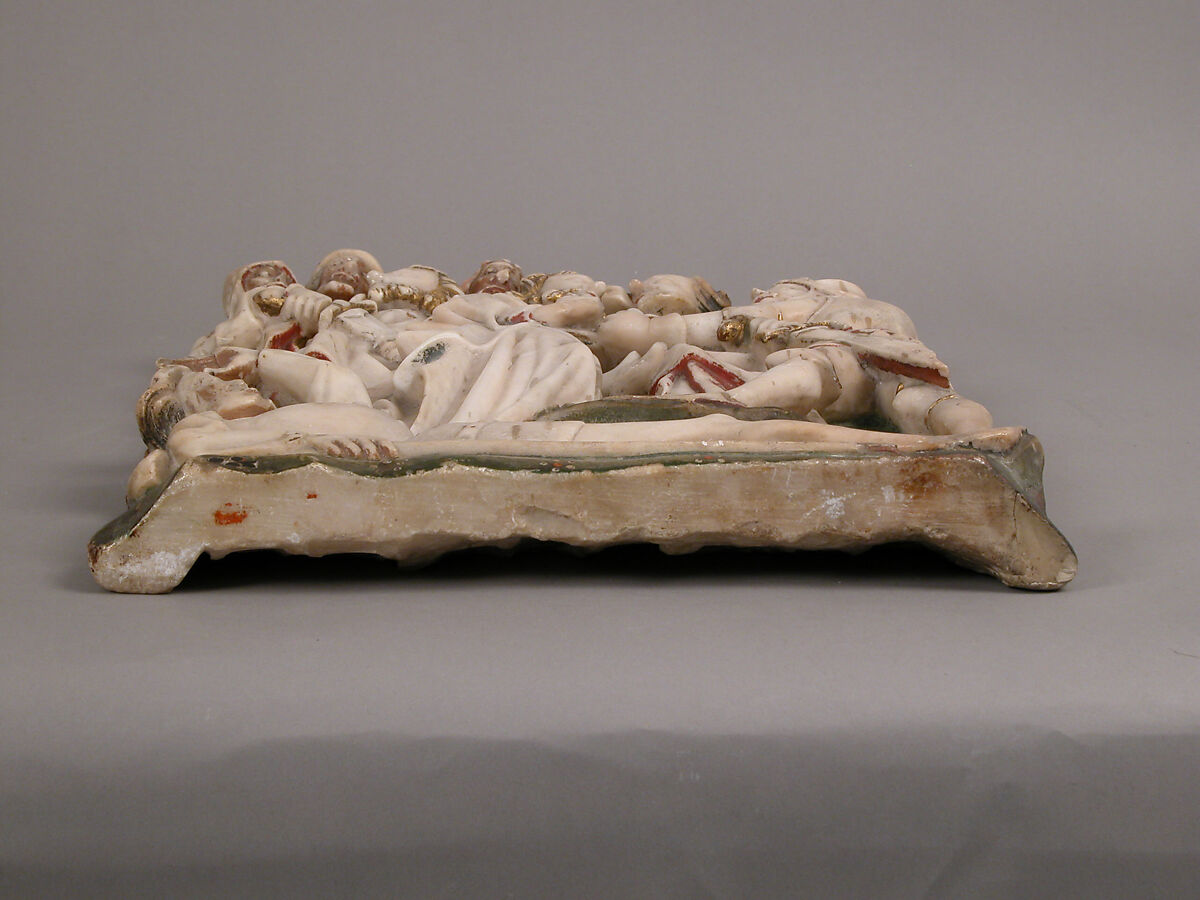 The Betrayal of Christ, School of Nottingham (British), Alabaster with paint and gilding, British