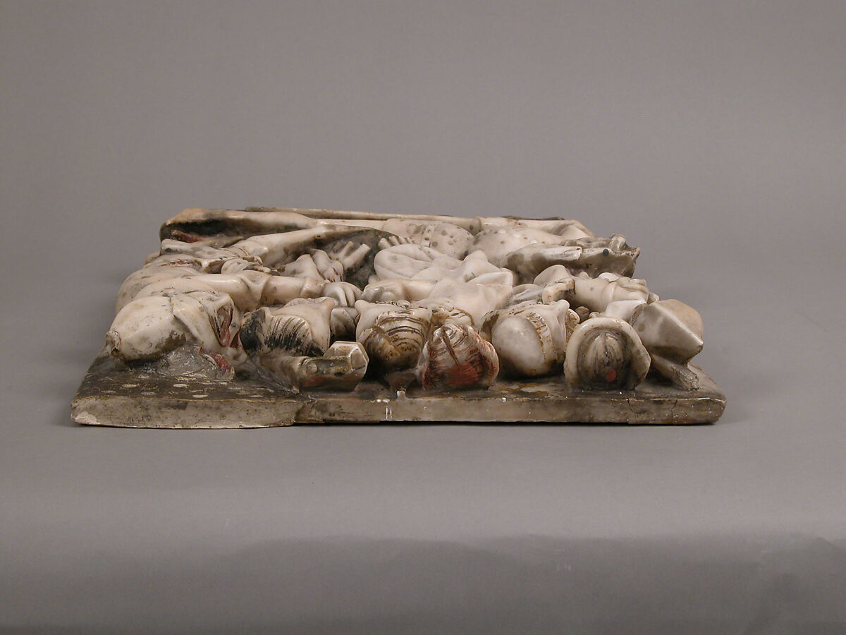 The Betrayal of Christ, School of Nottingham (British), Alabaster with paint and gilding, British