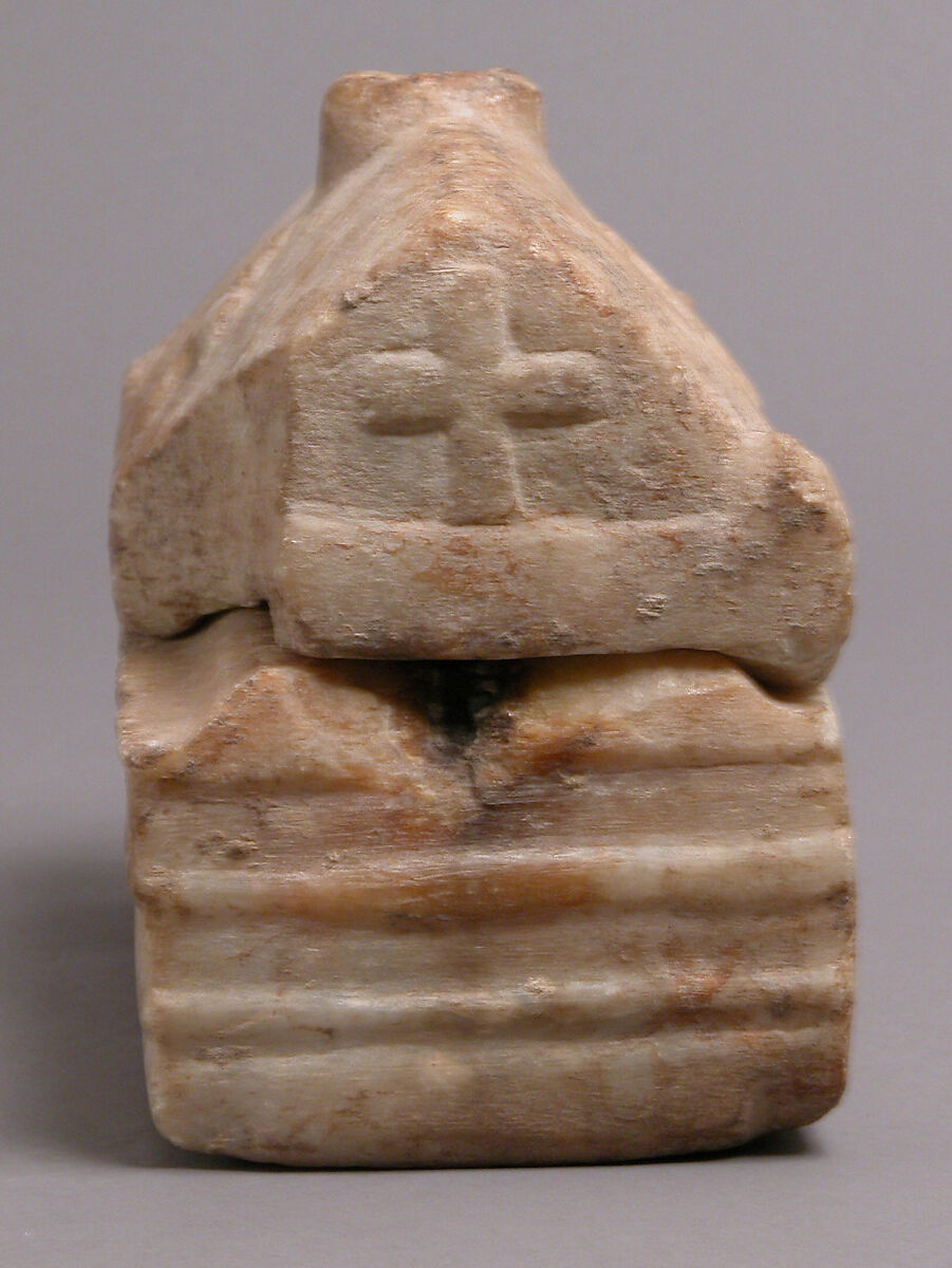 Reliquary in the Shape of a Sarcophagus, Marble, Byzantine