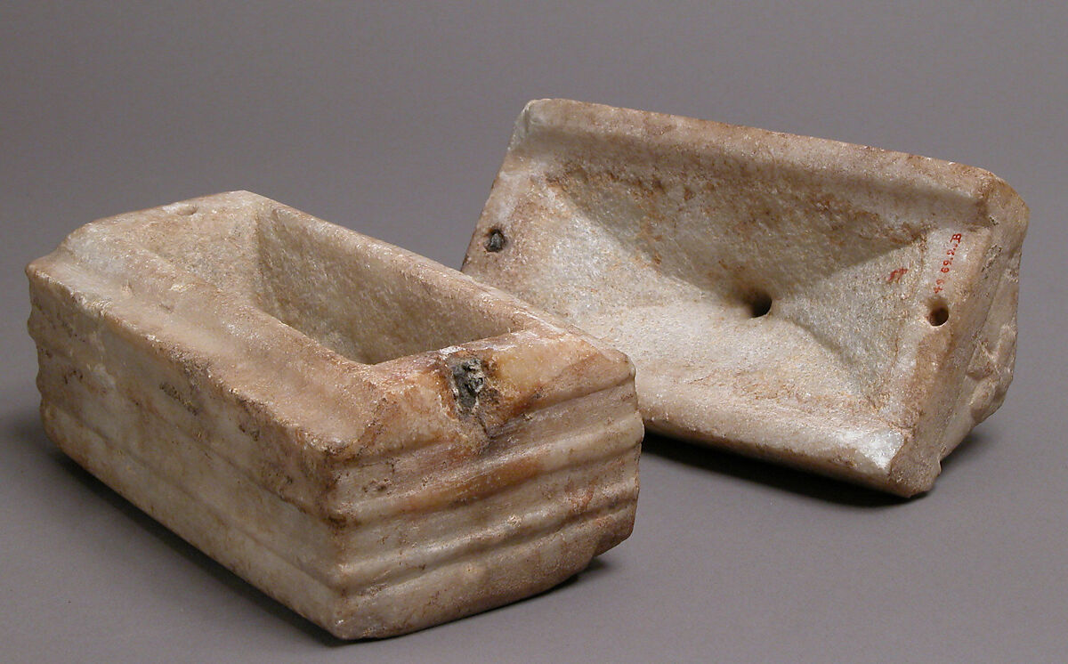 Reliquary in the Shape of a Sarcophagus, Marble, Byzantine