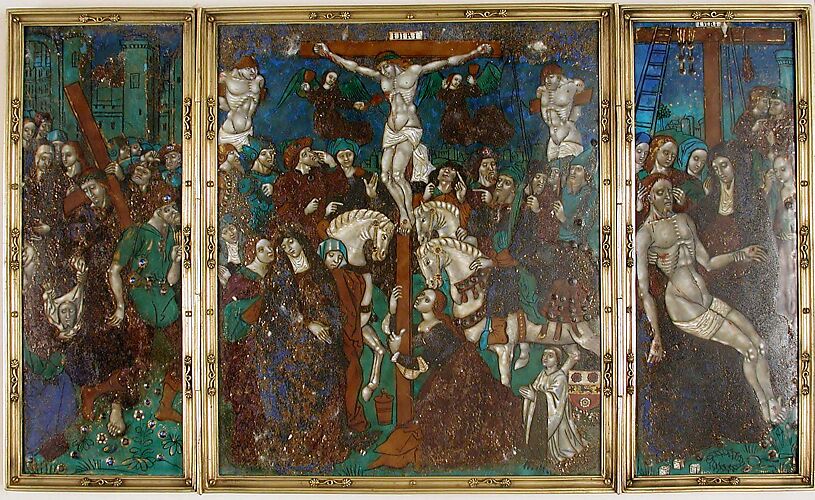 Triptych with The Way to Calvary, Crucifixion, and Descent from the Cross