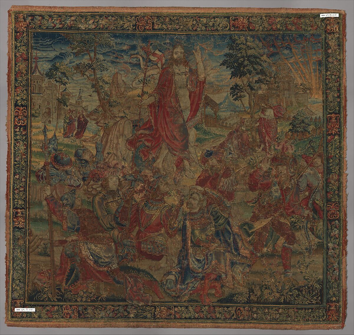 The Resurrection, Wool warp;  wool, silk, silver, and gilt wefts, South Netherlandish