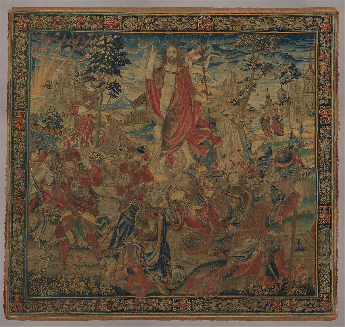 The Resurrection, Wool warp;  wool, silk, silver, and gilt wefts, South Netherlandish 