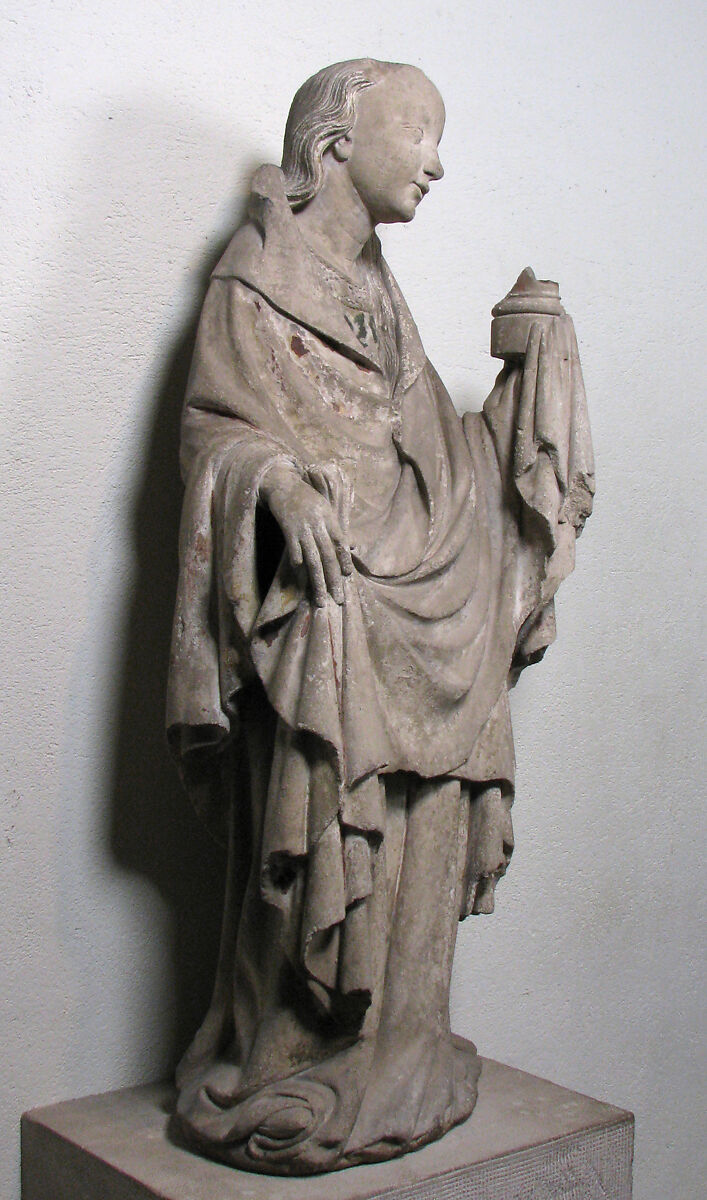 Saint Barbara, Limestone with traces of paint, French